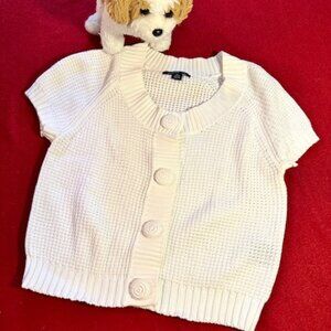 August Silk Button Down Sweater - Sz M